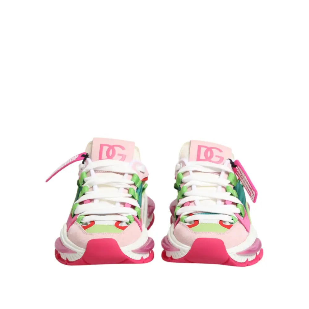 Dolce & Gabbana Multicolor Leather Airmaster Low Top Sneakers Shoes