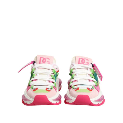 Dolce & Gabbana Multicolor Leather Airmaster Low Top Sneakers Shoes