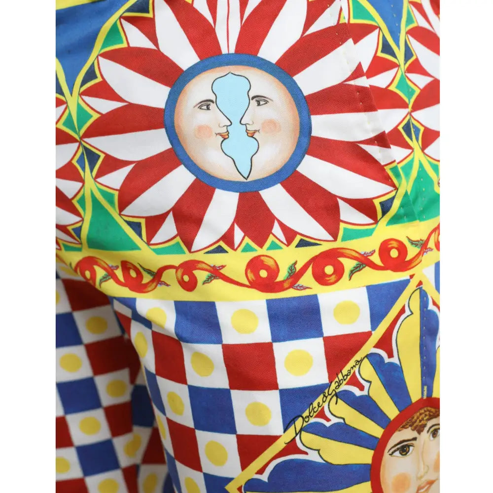 Dolce & Gabbana Multicolor Print Bermuda Shorts