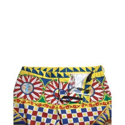 Dolce & Gabbana Multicolor Print Bermuda Shorts