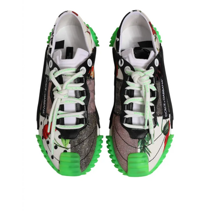 Dolce & Gabbana multicor DG logo leopard cherry sneakers i patchwork design