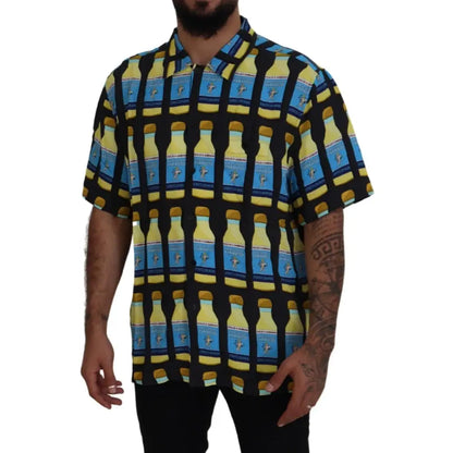 Dolce & Gabbana Multifarver Printed Viscose Casual Shirt