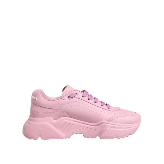 Dolce & Gabbana pink leather Daymaster low top sneakers with chunky sole