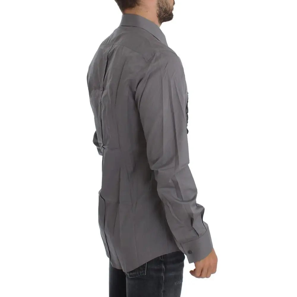 Dolce & Gabbana Purple Torero GOLD Slim Fit Dress Shirt