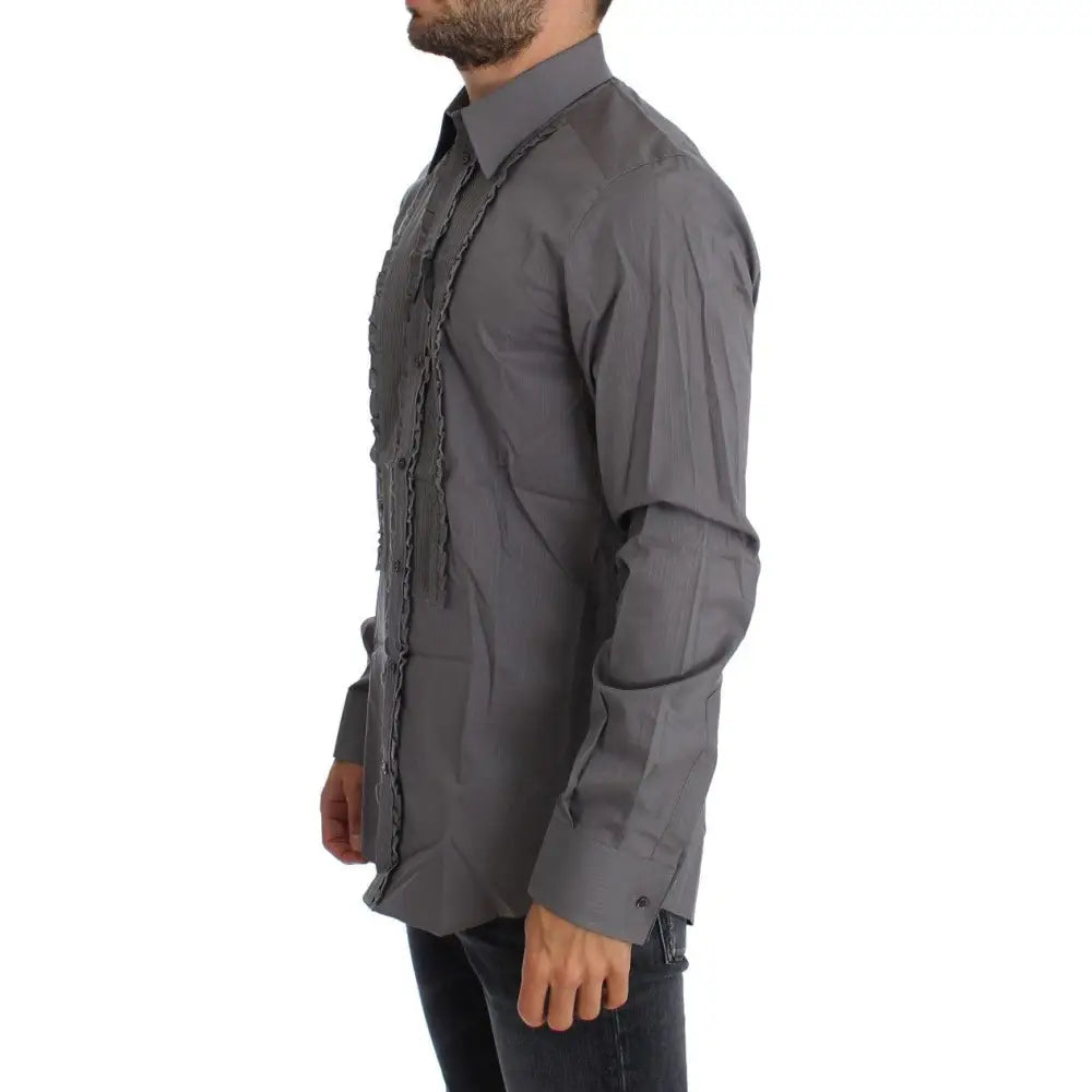 Dolce & Gabbana Purple Torero GOLD Slim Fit Dress Shirt