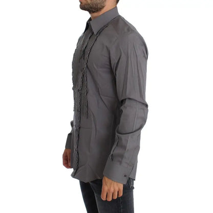 Dolce & Gabbana Purple Torero GOLD Slim Fit Dress Shirt