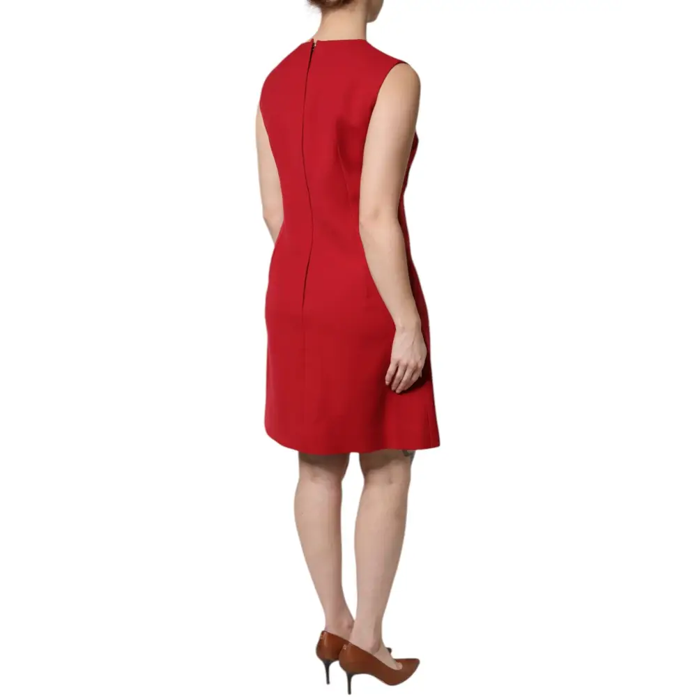 Dolce & Gabbana rød uldtøj kjole, outlet mærkevarer, spar 30-70%