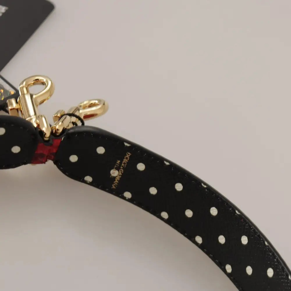 Dolce & Gabbana Rød Python Læder Krystals Reversible Skulder Strap