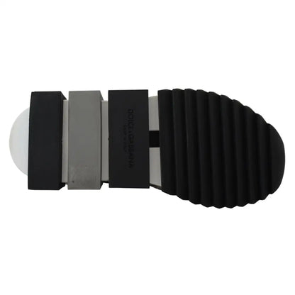 Dolce & Gabbana Silver Rhinestones Sorrento Sneakers Shoes