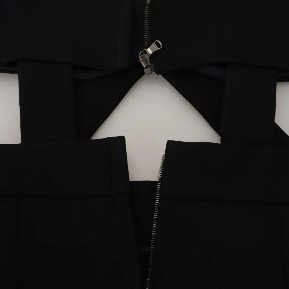 Dolce & Gabbana Sort Viscose Bodycon Sheath Midi Kjole