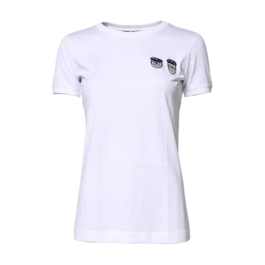 Dolce & Gabbana White #DGFamily Cotton Crew Neck T-shirt