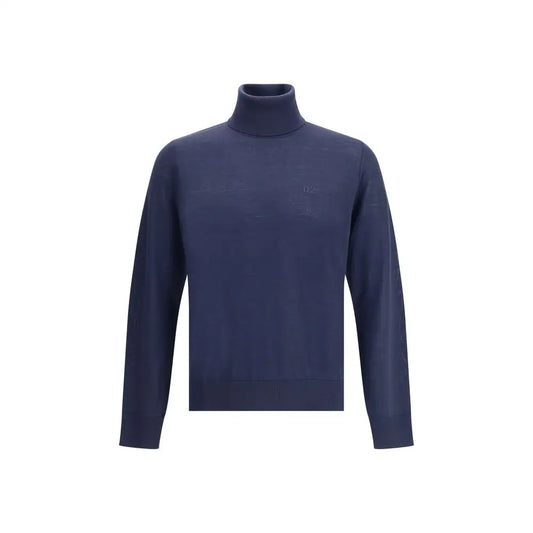 Dsquared² navy blue turtleneck sweater, 100% originale brands