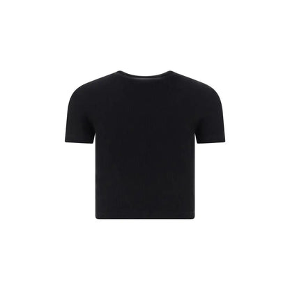 Fendi sort bomuld T-shirt med rund hals fra outlet mærkevarer