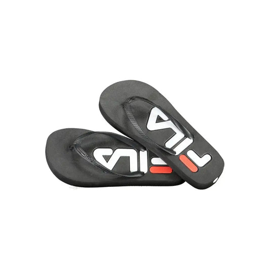 Fila black polyethylene sandal med hvid og rød logo på sålen