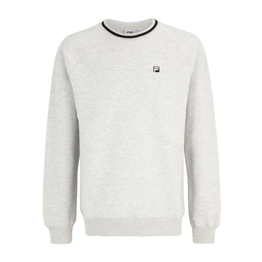 Grå Fila sweatshirt i bomuld med ikonisk logo, 100% originale brands
