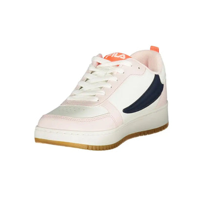 Fila pink polyester athletic sneakers i pastelfarve med navy og orange detaljer