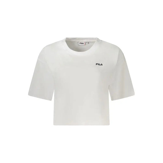 Fila White Cotton Tops & T-Shirt - T-shirts