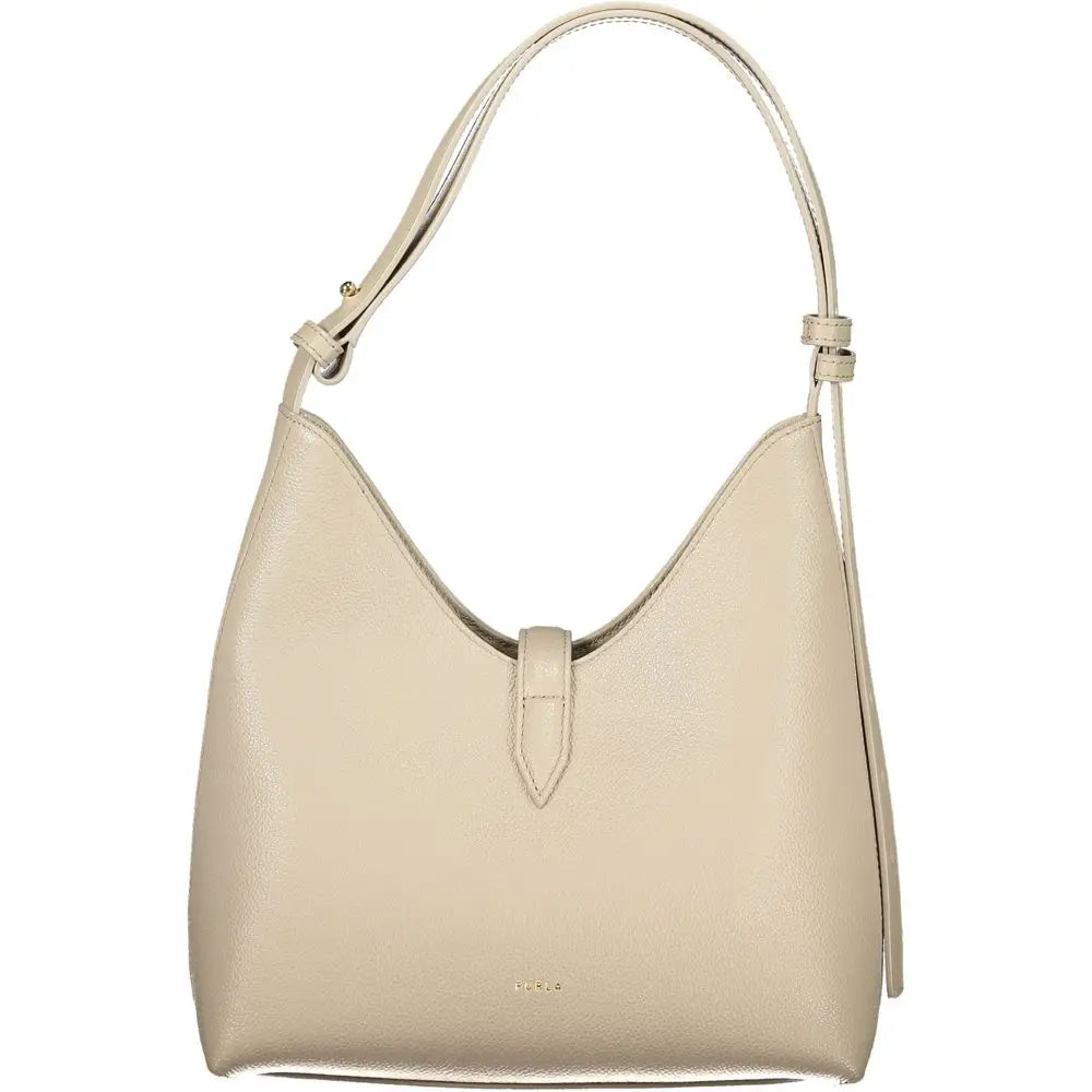 Furla beige læder dame taske, 100% originale brands, spar 30–70% på mode