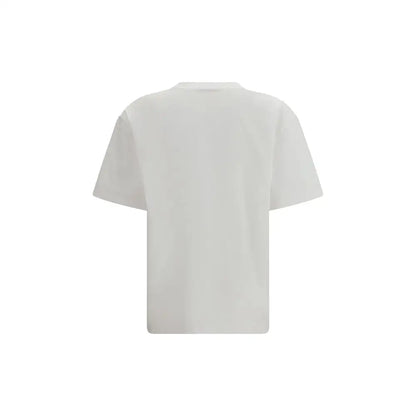 Ganni white cotton t-shirt i hvide bomulds med essentiel styling