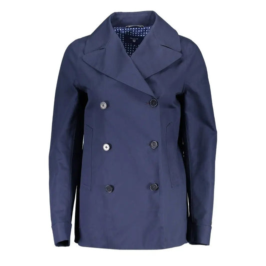 Gant Blue Cotton Women Jacket - S - Jakke