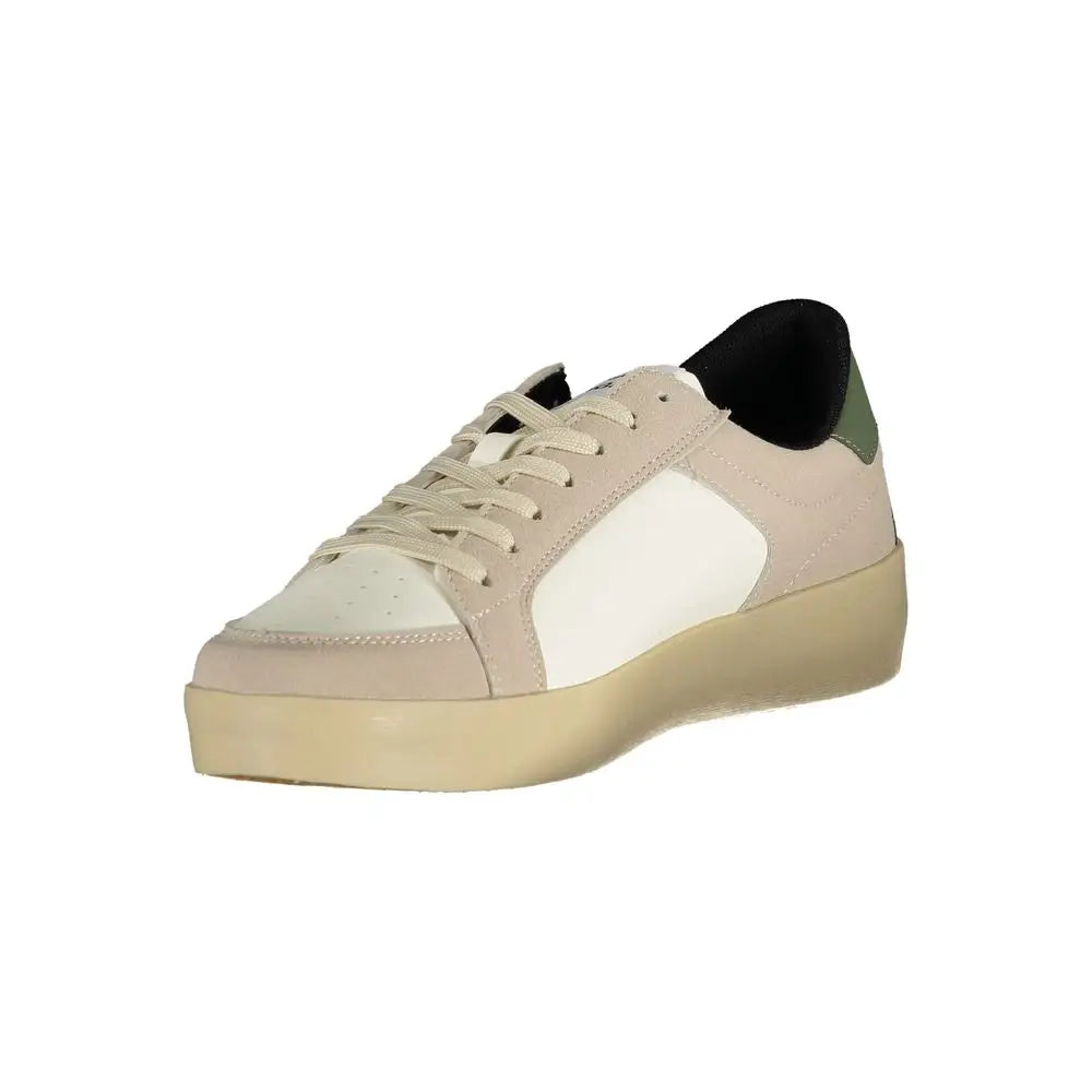 Gas Bianco Polyurethane herresneaker i beige og hvid semsk med mat finish