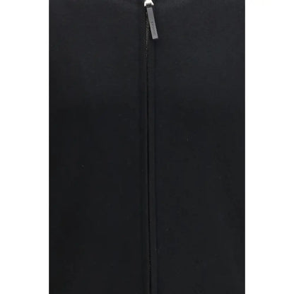 Sort uld Givenchy sort jakke med sølv lynlås, 100% originale brands