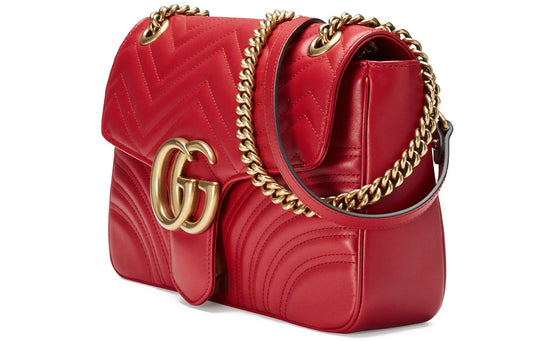 Gucci GG Marmont 443496 DTDIT 6433 i rød – set fra siden