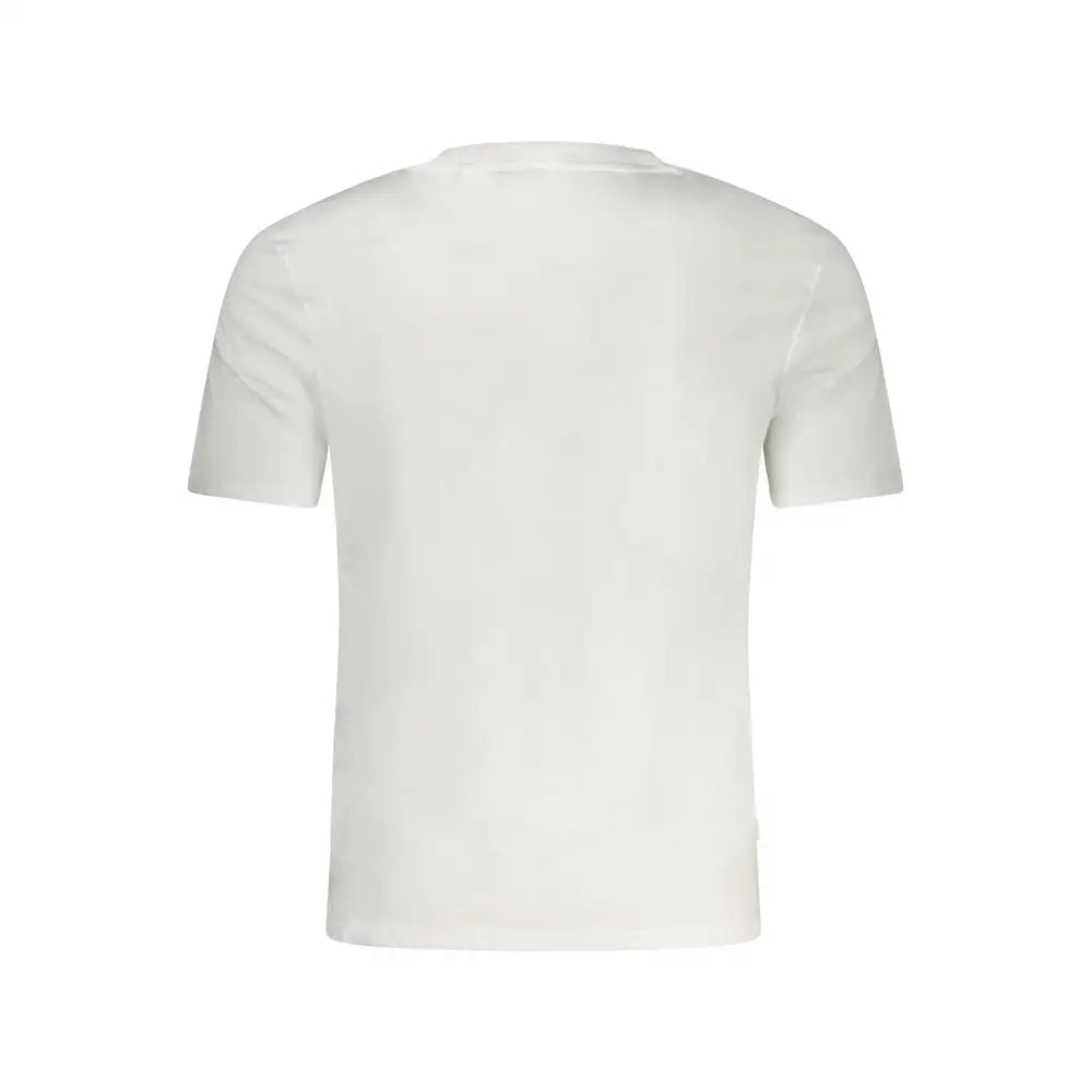 Hvid kortærmet Guess Jeans Bianco bomuld herre T-shirt med crew neck