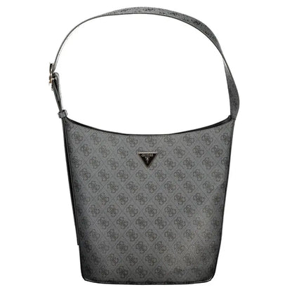 Grå Guess Jeans taske med monogram og logo, 100% originale brands