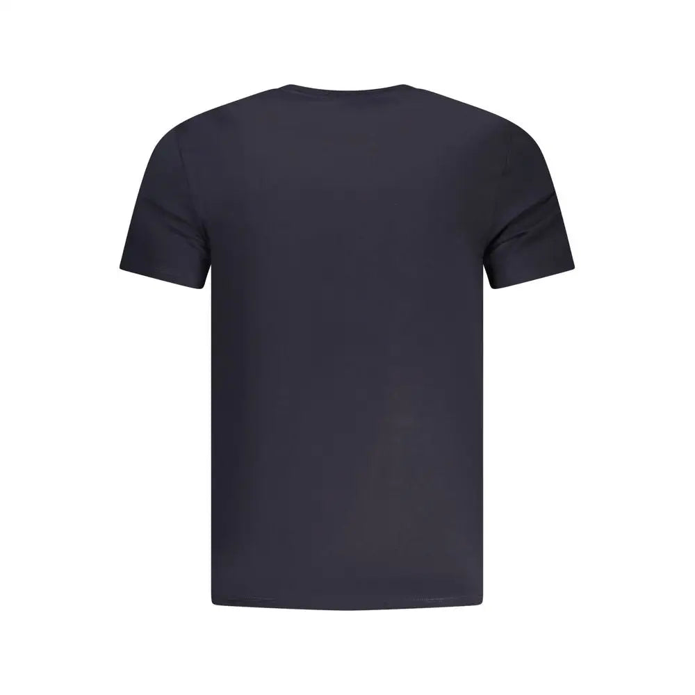 Mørk marineblå kortærmet crew neck t-shirt fra Guess Jeans Blu cotton