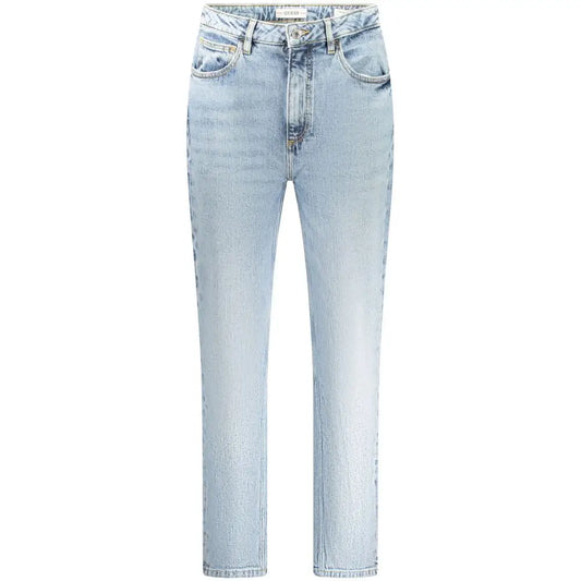 Guess jeans light blå bomulds jeans med straight-leg og fem-lommer