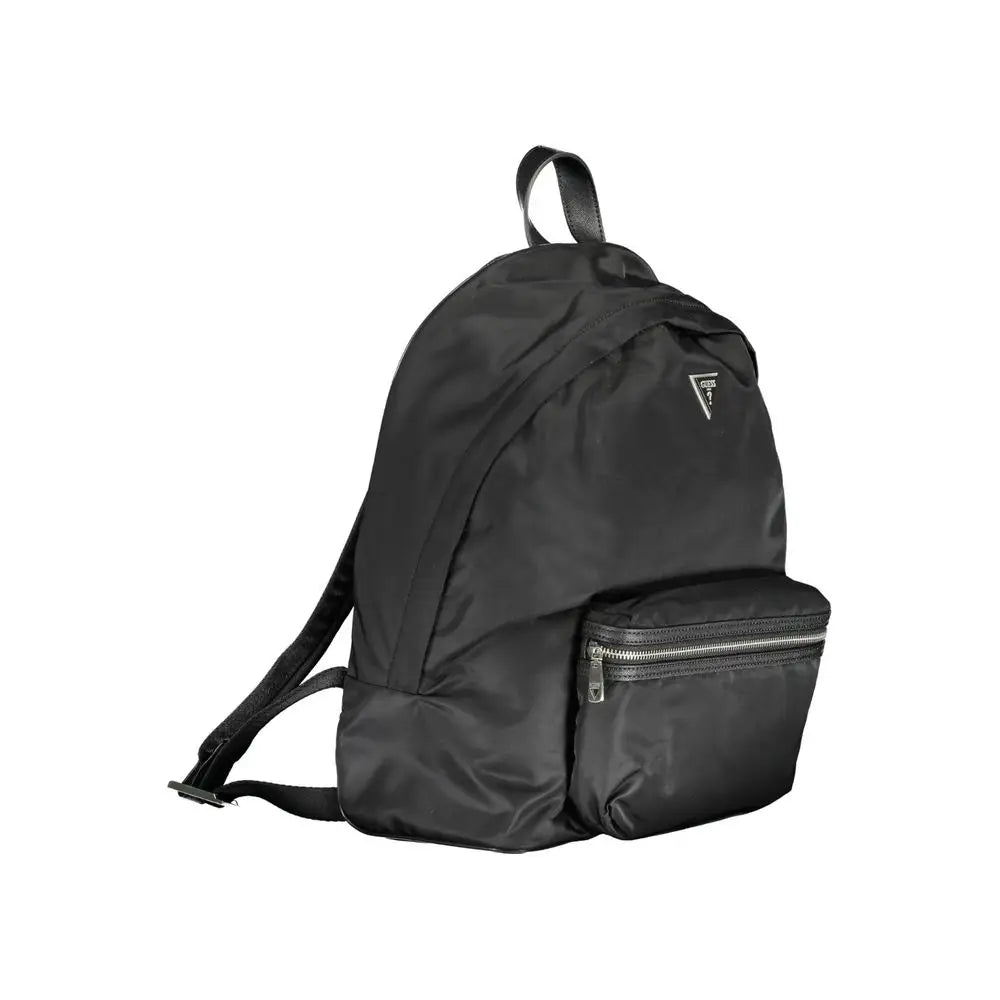 Sort Guess Jeans Nero nylon men backpack in sleek black design
