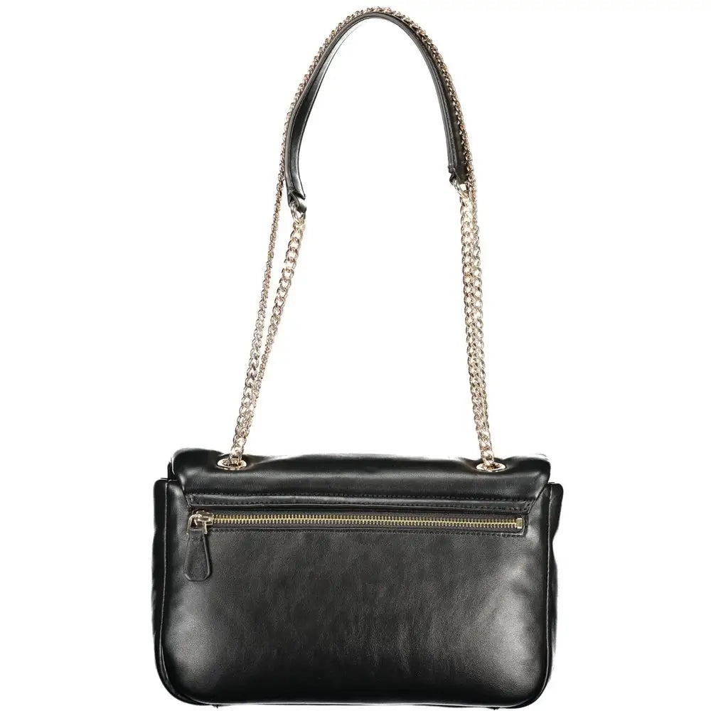 Guess Jeans Nero Poliuretano Women Handbag - Håndtasker