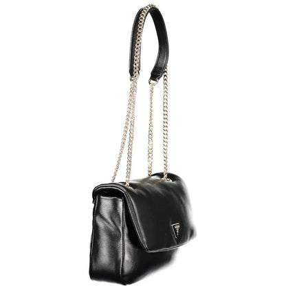 Guess Jeans Nero Poliuretano Women Handbag - Håndtasker