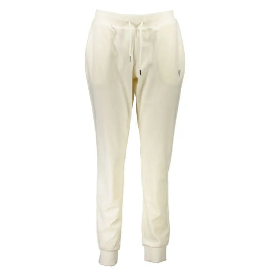 Guess Jeans hvide polyester jogger bukser med stretch og lommer