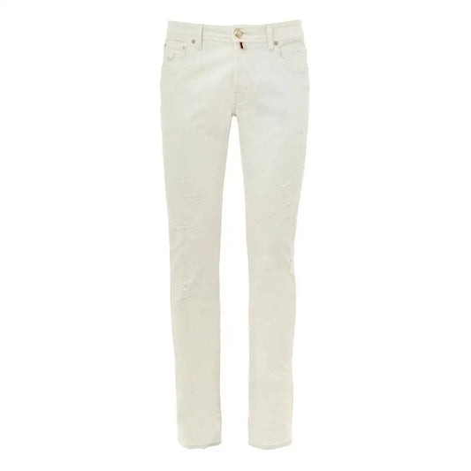 Jacob Cohen White Cotton Skinny Jeans - 33 - Jeans
