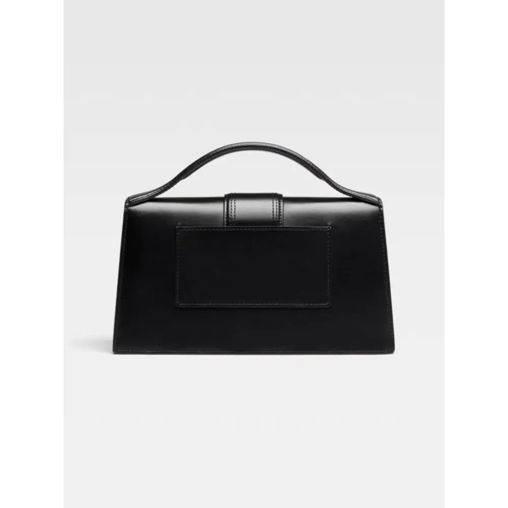 Jacquemus black leather Le Grand Bambino handbag with sleek design