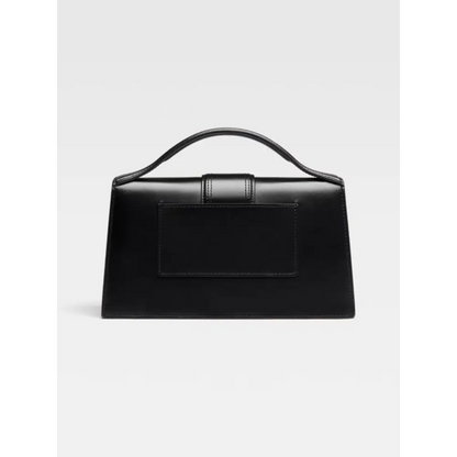 Jacquemus black leather Le Grand Bambino handbag with sleek design
