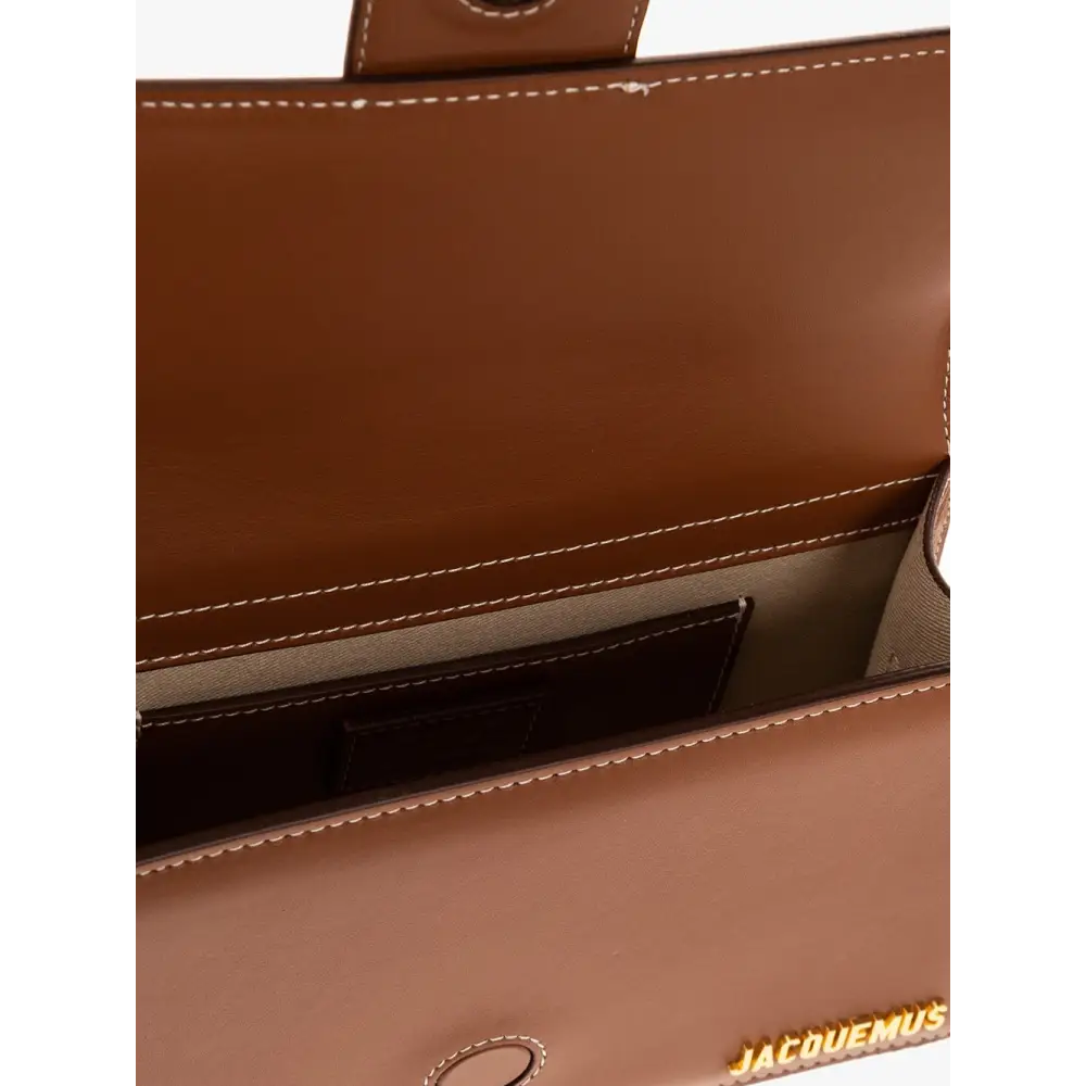 Jacquemus light brown Le Grand Bambino håndtaske i læder