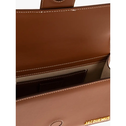 Jacquemus light brown Le Grand Bambino håndtaske i læder