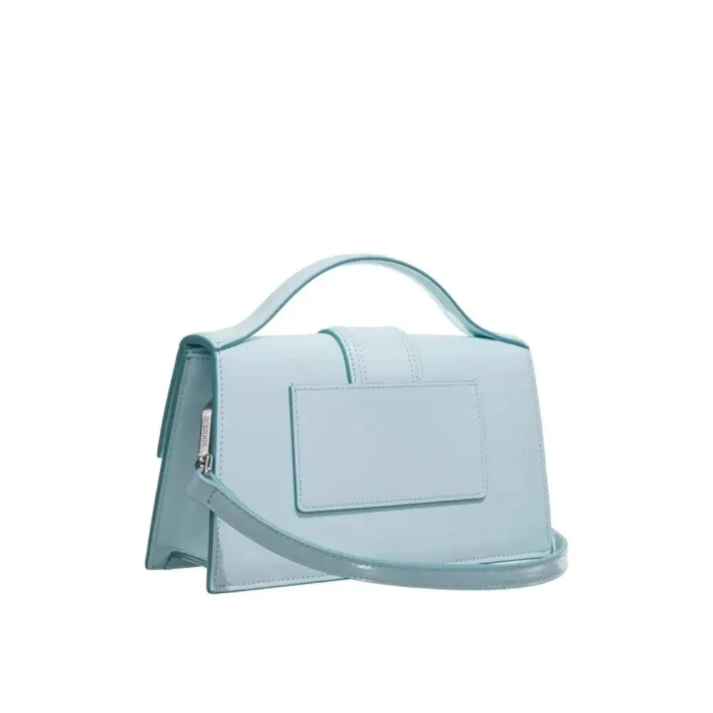 Jacquemus Grand Bambino: lysblå læder taske i 100% originale brands