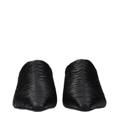 Jimmy Choos sorte læder mid heel pumps med tekstureret, plisset design