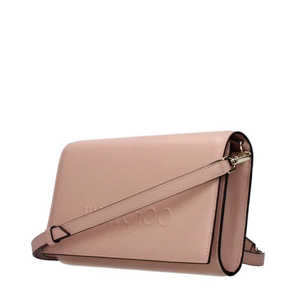 Jimmy choo pink læder clutch taske, 100% originale brands fra outlet mærkevarer