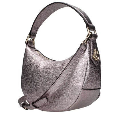 Jimmy Choo pink læder taske med grå pebbles og anker-logo