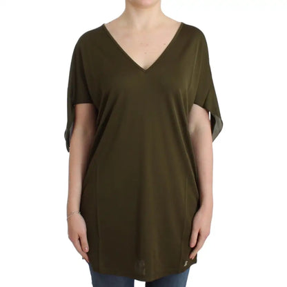 John Galliano Green shortsleeved blouse top