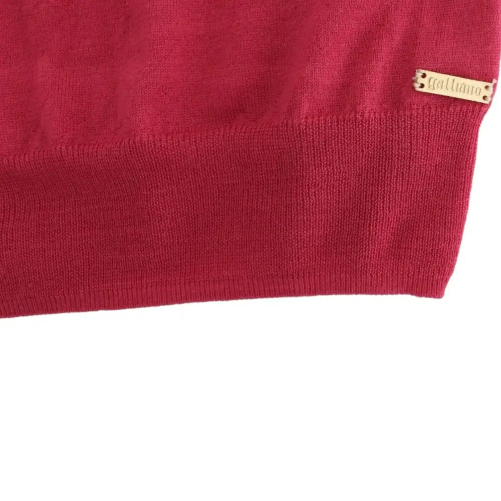 John Galliano Pink wool knit top