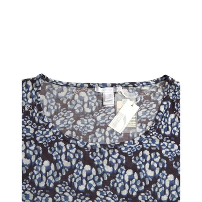 Just Cavalli Blue Floral Lace Long Sleeves Top Underwear Blouse