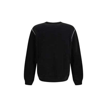 Kenzo black cotton sweatshirt med hvid kontrastsyning på ærmerne