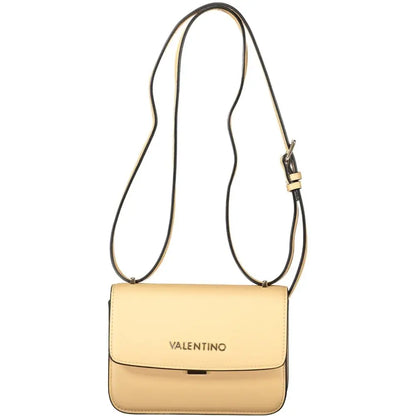 Mario Valentino beige håndtaske med sort trim og justerbar rem