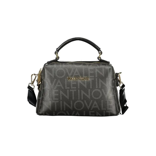 Mario Valentino Nero sort polyurethan kvindetasche med sort Valentino monogram og guld hardware